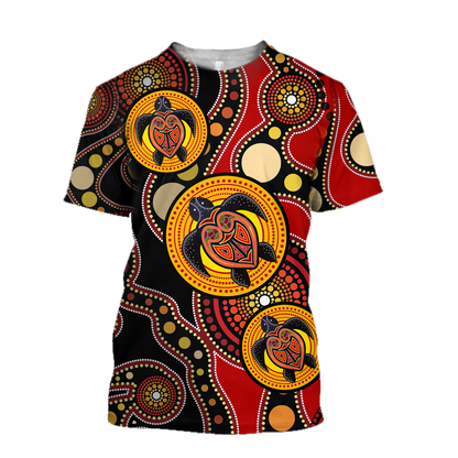 Aboriginal Australia Indigenous Turtles Painting Art shirts for men and women TR2606202S