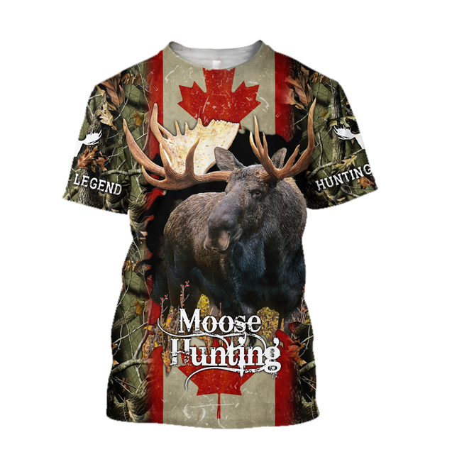 Canada Moose Hunting Legend 3D All Over Print Hoodie TR1209202