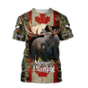 Canada Moose Hunting Legend 3D All Over Print Hoodie TR1209202