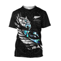 New zealand paua fern wing manaia 3d all over printed shirt and short for man and women MH290620