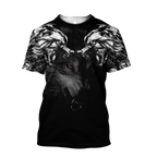 Double Dark Wolf Tattoo 3D All Over Printed Unisex Shirts