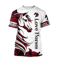 Horse Camo Red 3D All Over Printed Shirts Pi050501S1-Apparel-TA-T-Shirt-S-Vibe Cosy™