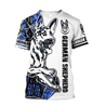 German shepherd blue tattoo 3d hoodie shirt for men and women HAC190801