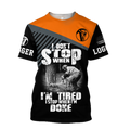 Logger Chainsaw I'm Stop When I Am Done Orange Unisex Shirts