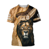 I Love Lion Over Printed Hoodie