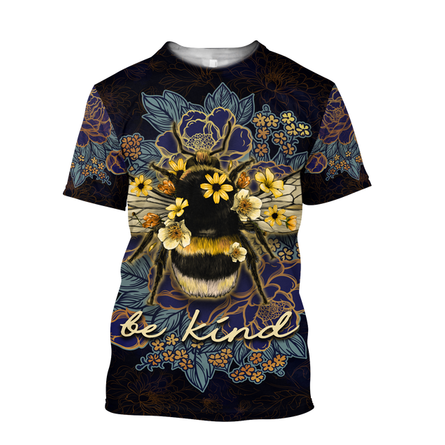 Beautiful Bee Art 3D All Over Printed Shirts For Men And Women Pi270506-Apparel-MP-T-Shirt-S-Vibe Cosy™