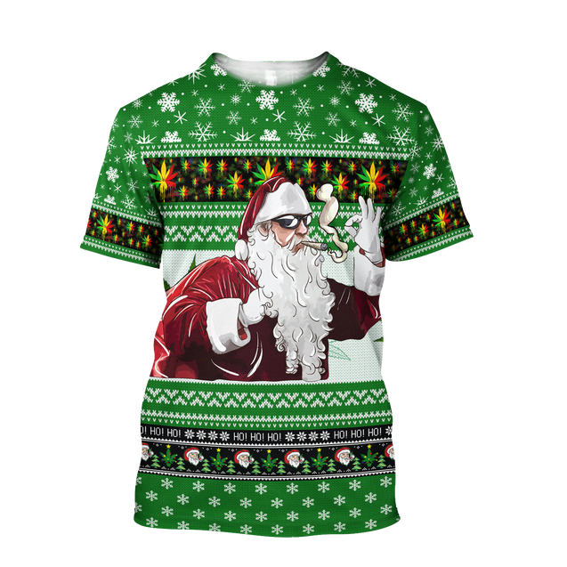 Christmas Santa Marijuana Pi181002-Apparel-NNK-T-Shirt-S-Vibe Cosy™