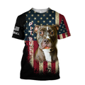 Pit Bull Terrier American Flag 3D All Over Print Hoodie TR0510202