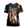 Pit Bull Terrier American Flag 3D All Over Print Hoodie TR0510202