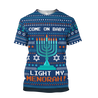 Come On Baby Light My Menorah Hanukkah Hoodie MEI