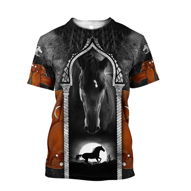 Beautiful Horse 3D All Over Printed shirt for Men and Women Pi080101-Apparel-NNK-T-Shirt-S-Vibe Cosy™