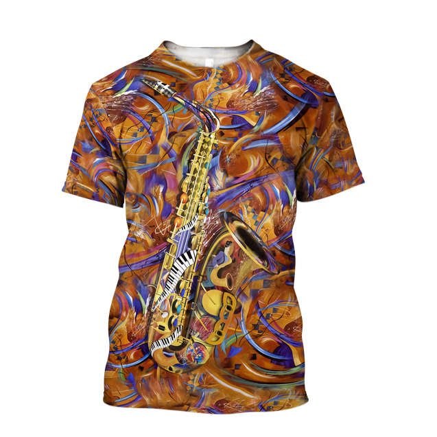 Saxophone music 3d hoodie shirt for men and women HG1144-Apparel-HG-T-shirt-S-Vibe Cosy™