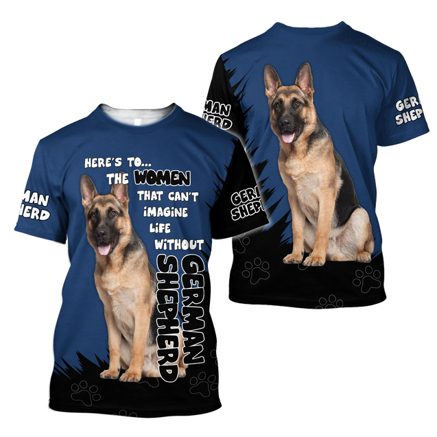 German Shepherd Dog Lover 3D Full Printed Shirt For Men And Women Pi281207-Apparel-MP-T-Shirt-S-Vibe Cosy™