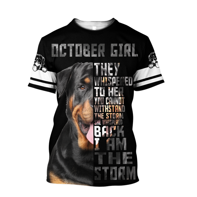 Rottweiler - october girl hoodie shirt for men and women HAC010906