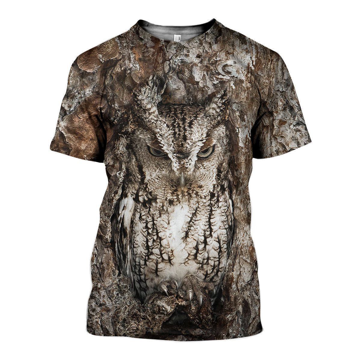 3D All Over Printed Camouflage Owl Art Shirts-Apparel-HP Arts-T-Shirt-S-Vibe Cosy™