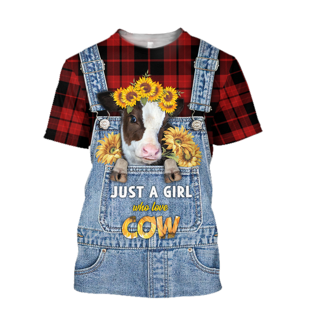 Farmer Style Cow Sunflower 3D All Over Print  Hoodie TR0909203