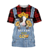 Farmer Style Cow Sunflower 3D All Over Print  Hoodie TR0909203