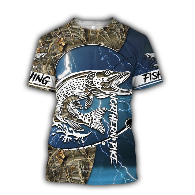 HC Northern Pike Fishing Shirts for Men and Women - Blue TR201102 - Amaze Style™-Apparel