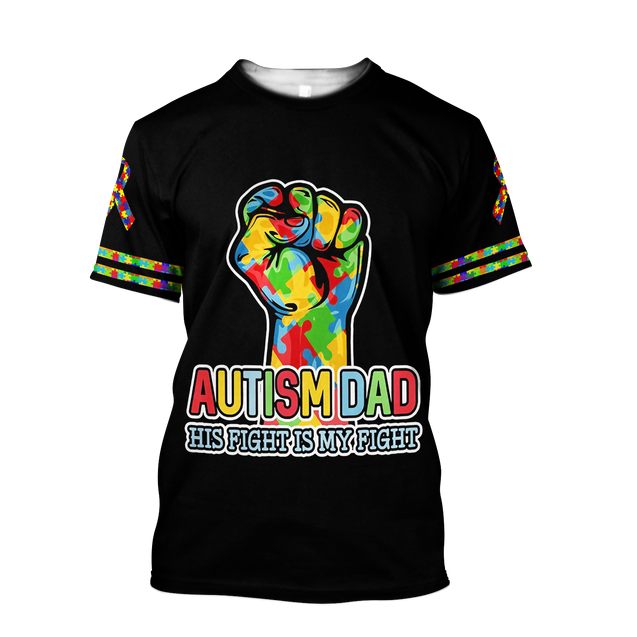 Autism dad 3d hoodie shirt for men and women HAC110504-Apparel-HG-T-shirt-S-Vibe Cosy™