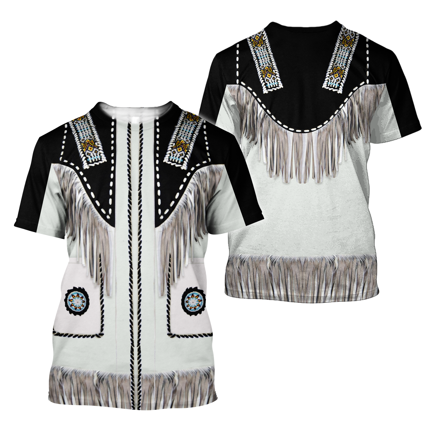 Native Cowboy Jacket No4 Cosplay 3D Over Printed Unisex Deluxe Hoodie ML