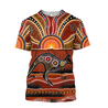 Aboriginal Australia Kangaroo running Lizard Art shirts for men and women TR2606205S