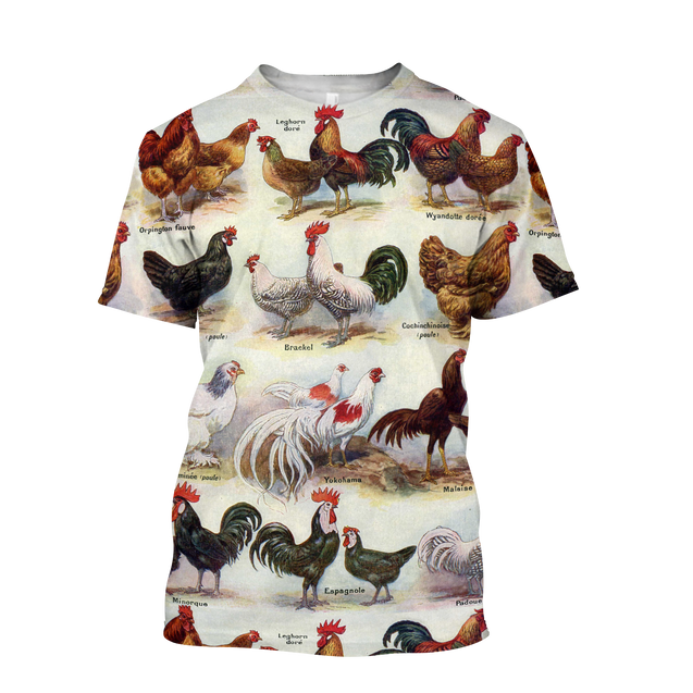 Premium Rooster 3D All Over Printed Unisex Shirts