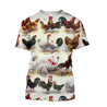 Premium Rooster 3D All Over Printed Unisex Shirts