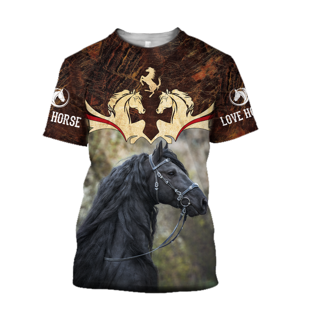 Love Horse 3D All Over Printed Shirts  Hoodie MP09082001S2