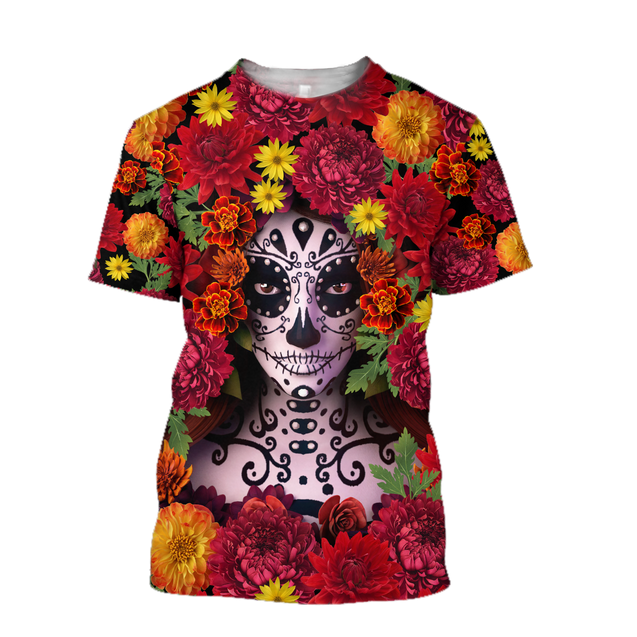 All Over Printed Mexican Day Of The Dead Hoodie TR0409206-MEI