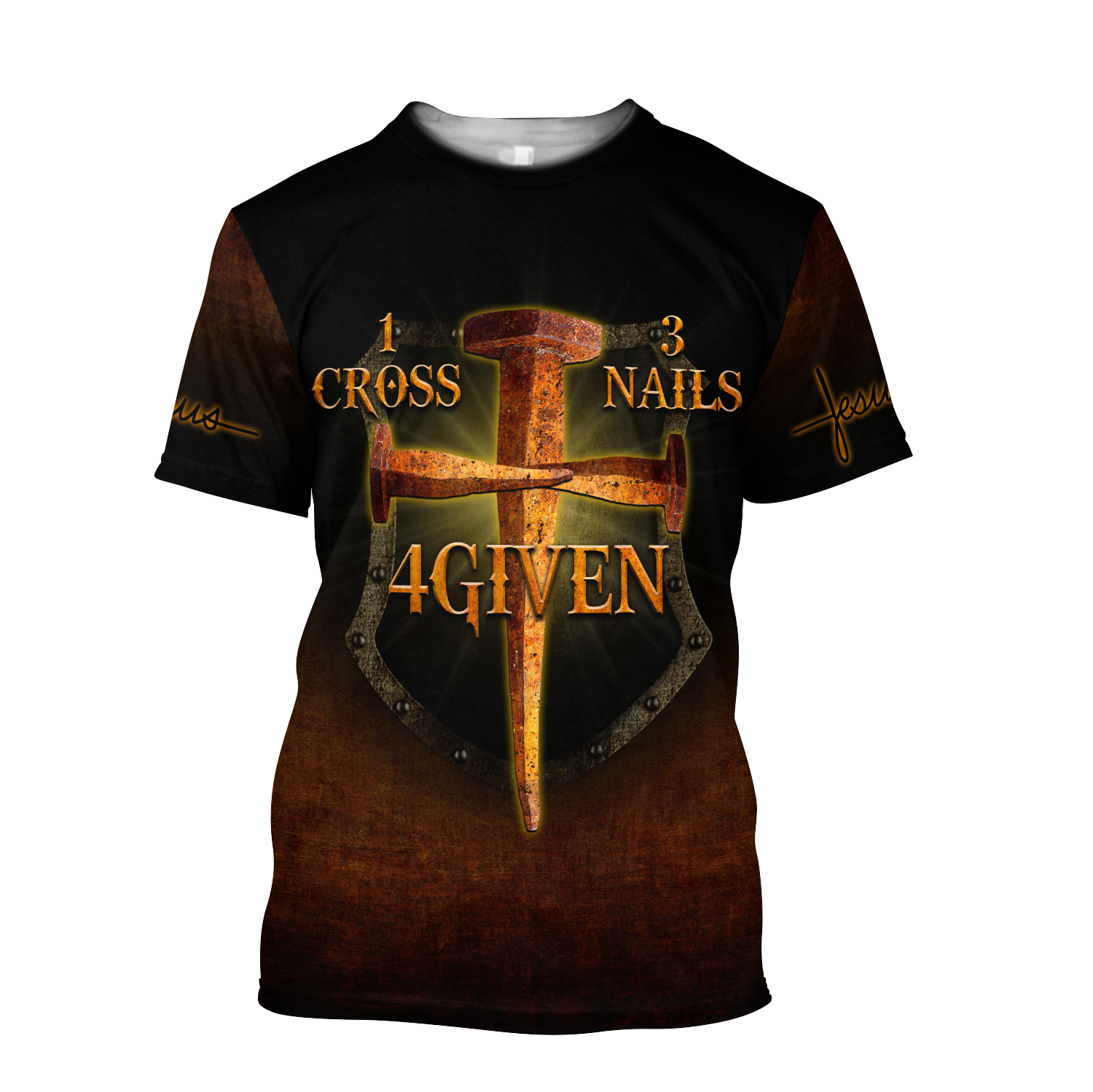 1 Cross 3 Nails 4 Given 3D All Over Printed Shirts For Men and Women Pi30062002-Apparel-TA-T-Shirts-S-Vibe Cosy™