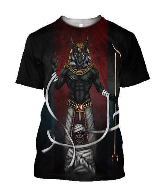 3D All Over Print Egyptian Goddesses Anubis Hoodie-Apparel-Khanh Arts-T-Shirt-S-Vibe Cosy™