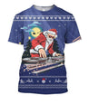 3D All Over Print Blue Santa Shirts-Apparel-Phaethon-T-Shirt-S-Vibe Cosy™