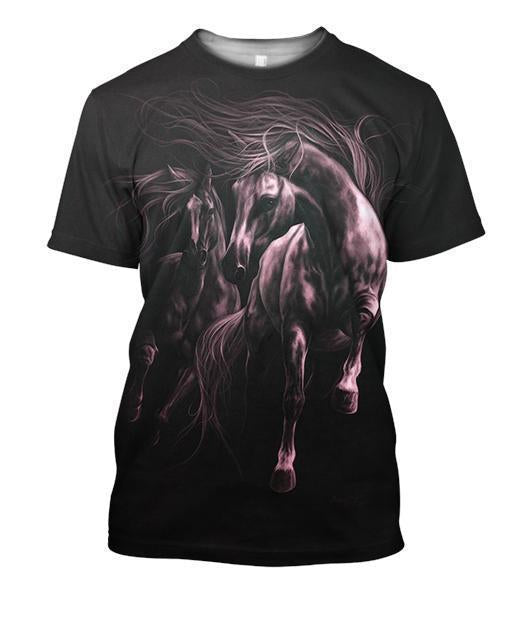 All Over Print Horse Light 2-Apparel-Phaethon-T-Shirt-S-Vibe Cosy™