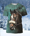 3D All Over Printed Horse Shirts and Shorts-Apparel-HP Arts-T-Shirt-S-Vibe Cosy™