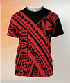 Hawaii Kanaka Polynesian Hoodie - Poly Style Red - AH - J1-ALL OVER PRINT HOODIES (P)-Phaethon-T-Shirt-S-Vibe Cosy™