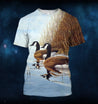 3D All Over Printed Two Canada Geese Shirts-Apparel-HP Arts-T-Shirt-S-Vibe Cosy™