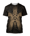New Zealand Maori Hoodie, Wairua Tattoo Turtle Pullover Hoodie - Gold JJ150102 PL-Apparel-PL8386-T-shirt-S-Vibe Cosy™