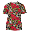 All Over Print Roses And Skulls-Apparel-Phaethon-T-Shirt-S-Vibe Cosy™