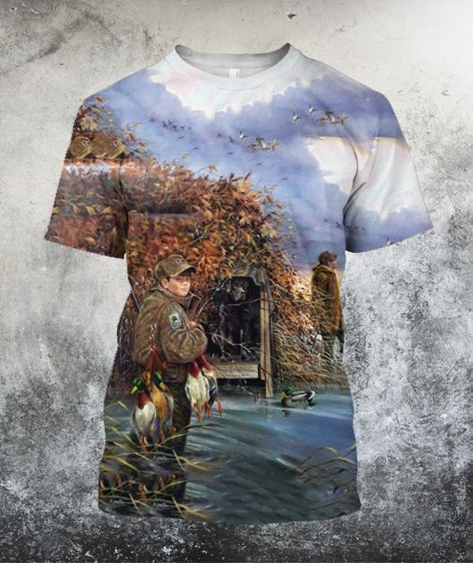 My First Limit Boy Duck Hunting 3D All Over Printed Shirts-Apparel-HP Arts-T-Shirt-S-Vibe Cosy™