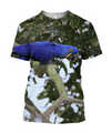 3D All Over Print Beautiful Blue Macaw Parrot Hoodie-Apparel-PHL-T-Shirt-S-Vibe Cosy™