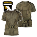 3D All Over Printed WW2 Paratroopers Uniform-Apparel-HP Arts-T-Shirt-S-Vibe Cosy™