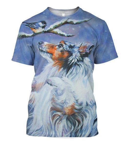 3D All Over Print Shelties Blue Merle Dog Hoodie-Apparel-Phaethon-T-Shirt-S-Vibe Cosy™