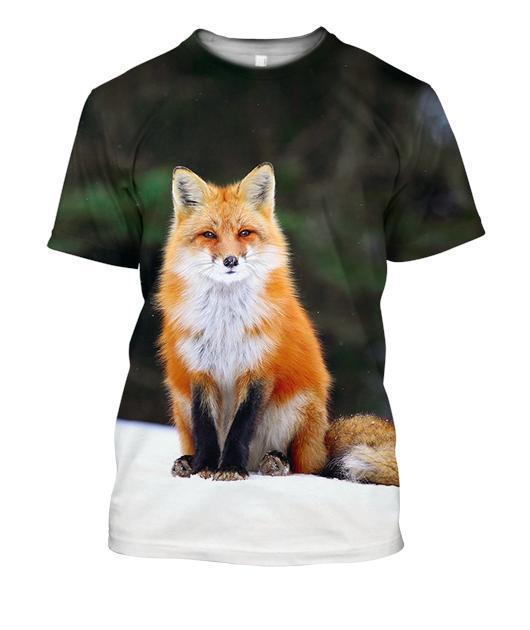 All Over Printed Fox Art and Shorts-Apparel-Phaethon-T-Shirt-S-Vibe Cosy™