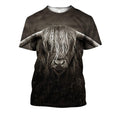 3D All Over Printed Cow Has Long Horns Hoodie-Apparel-HD09-T-Shirt-S-Vibe Cosy™