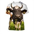 3D All Over Printed Cow And Flower Hoodie-Apparel-HD09-T-Shirt-S-Vibe Cosy™