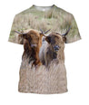 3D All Over Printed Highland Cattle Beautiful Shirts And Shorts-Apparel-Phaethon-T-Shirt-S-Vibe Cosy™