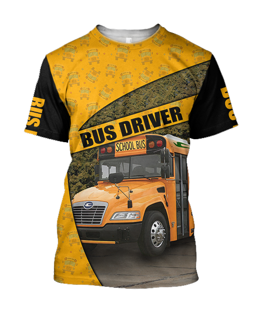 Blue Bird Bus Driver 3D Hoodie JJ200401-Apparel-MP-T shirt-S-Vibe Cosy™