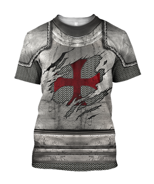 Knight Templar 3D All Over Printed Hoodie Chainmail JJ260201-Apparel-MP-T shirt-S-Vibe Cosy™