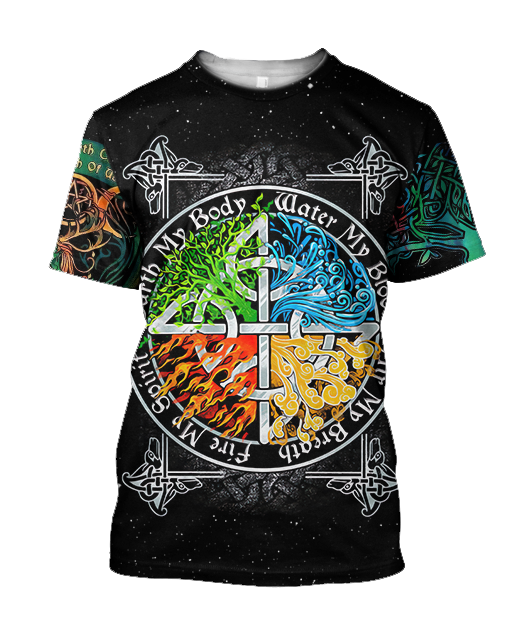 Alchemy Four Elements 3D All Over Printed Shirts Hoodie JJ130103-Apparel-MP-T-Shirt-S-Vibe Cosy™