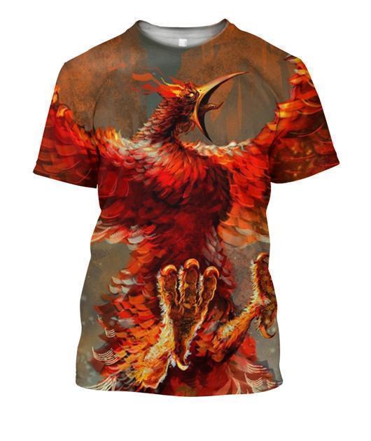 Monsters of fire Phoenix 3D All Over Printing Shirts-Apparel-Phaethon-T-Shirt-S-Vibe Cosy™